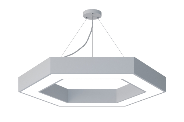 Светильник светодиодный Geometria ЭРА Hexagon SPO-124-W-40K-051 51Вт 4000К 3900Лм IP40 800*800*80 белый подвесной