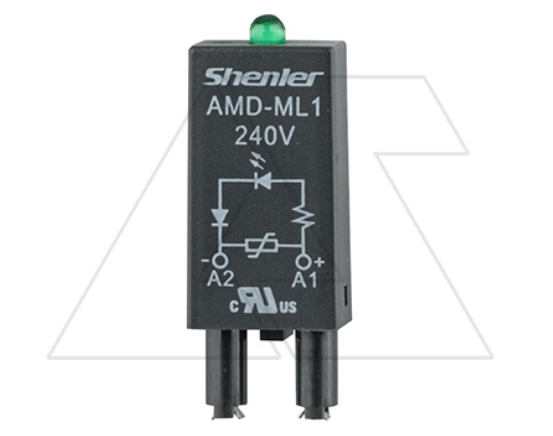 Модуль AMD-ML1, варистор + зеленый LED, 240VAC/DC, черный, для SRU, SKF14, SKC, SKB, STB, SRC*-E, GZT, GZM, GZS, GZMB, ES32