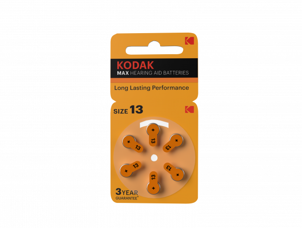 Батарейки Kodak ZA13-6BL [KZA13-6] MAX Hearing Aid (60/300/45000) (кратно 6)