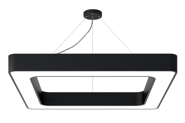 Светильник светодиодный Geometria ЭРА Quadro SPO-162-B-40K-070 70Вт 4000К 4200Лм IP40 800*800*80 черный подвесной