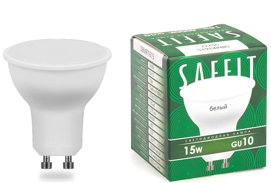 Светодиодная лампа SAFFIT SBMR1615 MR16 GU10 15W 4000K FERON
