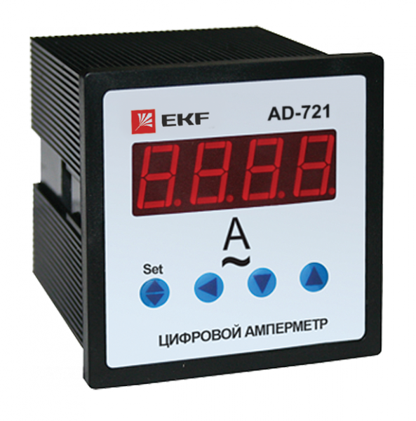 Амперметр EKF AD721 цифровой на панель 72х72 1-фазный