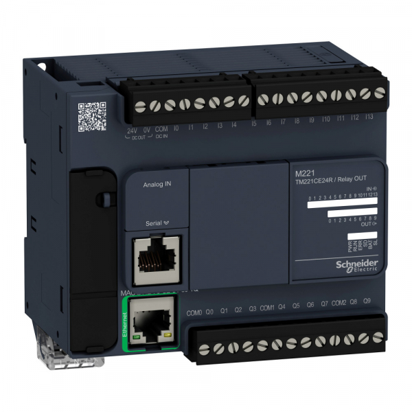 Блок компактный базовый M221-24IO реле ETHERNET Schneider Electric  TM221CE24R РАСПРОДАЖА