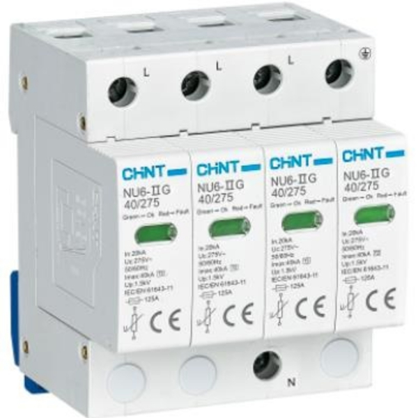 CHINT Ограничитель имп. перенапр. NU6-IIG 1Р In=15kA Uc=440B Im=40kA (R)