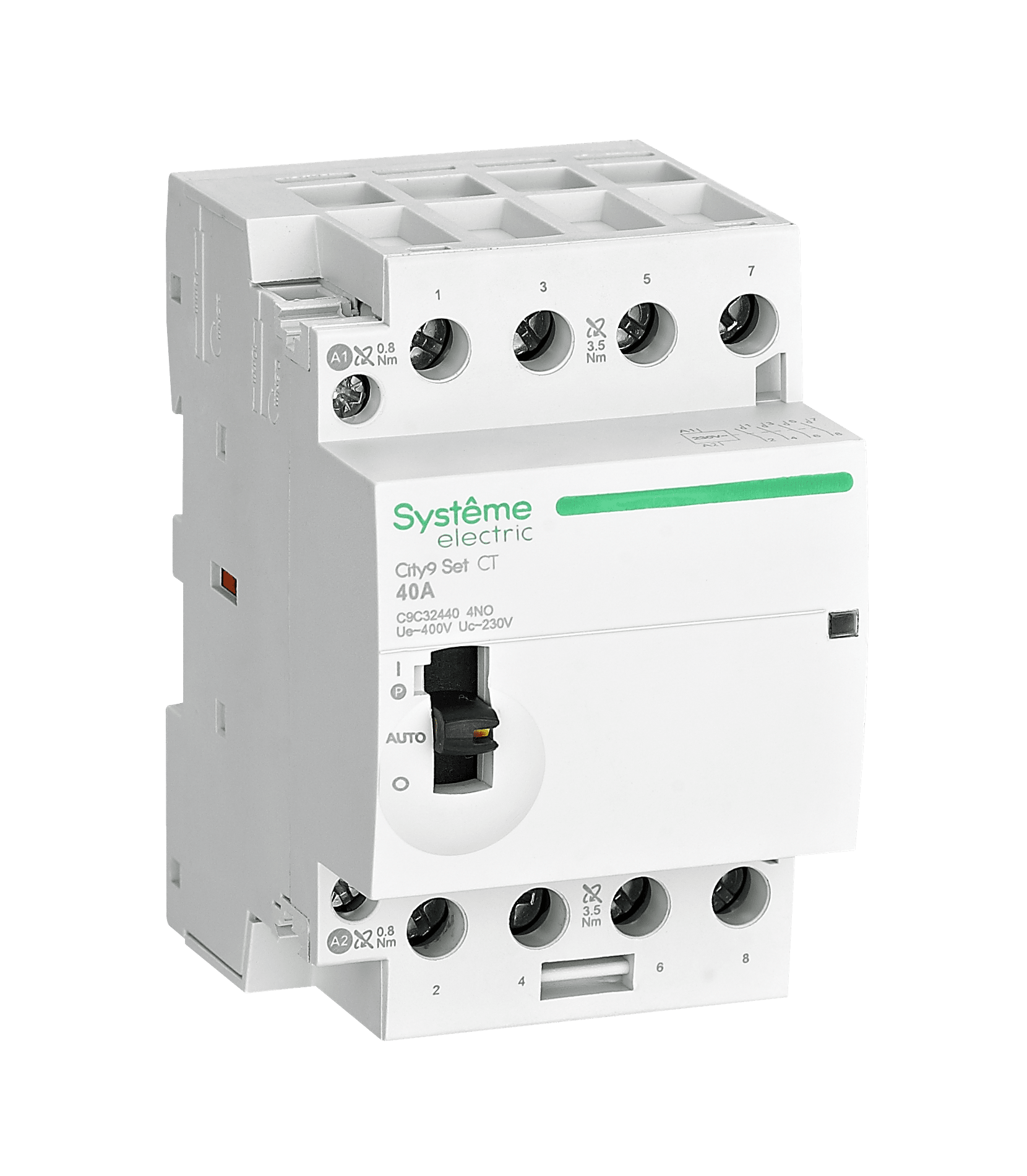 Контактор модульный 40A 400В 4НО AC 4Р 400В-230В City9 Set C9C32440 Systeme Electric