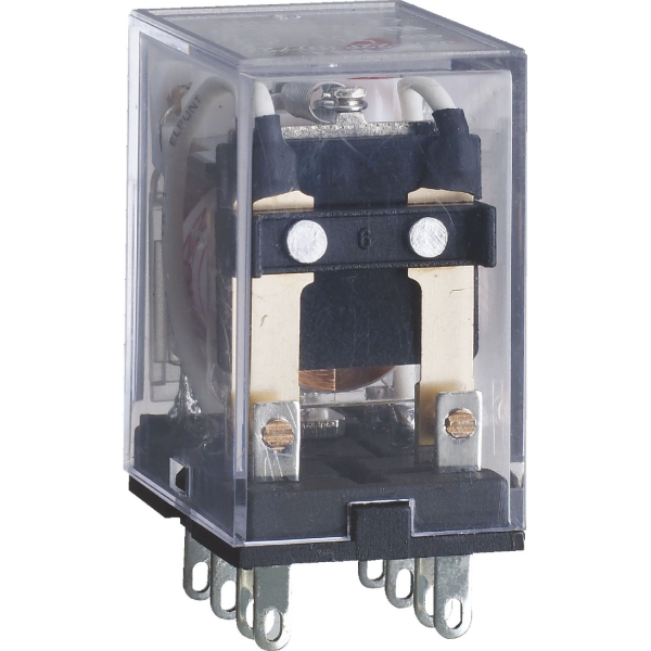 Промежуточное реле JZX-22F(D) 2 конт. с инд. LED 5А 220В AC (CHINT)