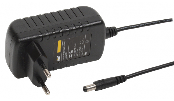 IEK Драйвер 12V 24Вт IP20 61х45,5х33 LED ИПСН  адаптер -JacK 5,5 мм IEK-eco
