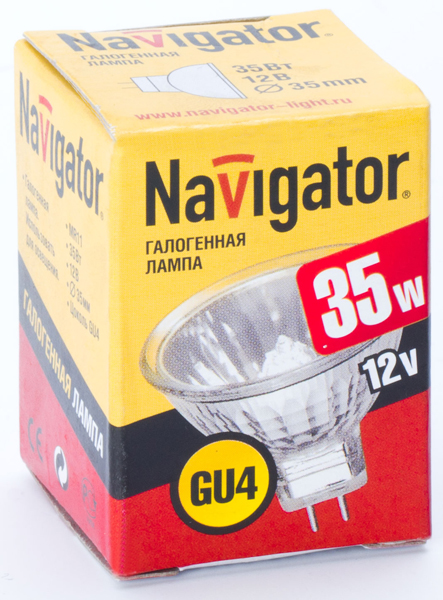 Галогенная лампа  Navigator  MR11  35Вт  12В  GU4