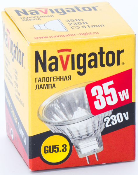 Галогенная лампа  Navigator  PAR  35Вт  220В  GU5.3