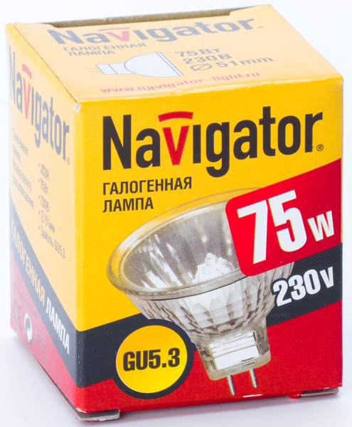 Галогенная лампа  Navigator  PAR  75Вт  220В  GU5.3
