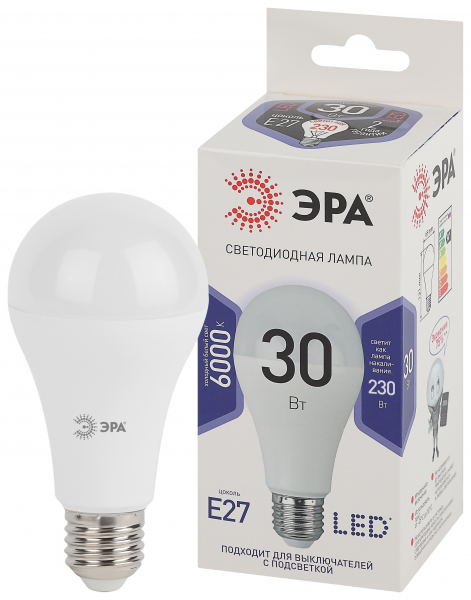 Светодиодная лампа ЭРА LED A65-30W-860-E27