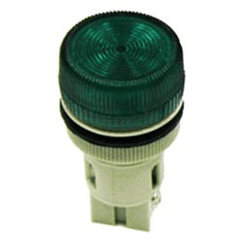 Лампа ENR-22 сигнальная d=22мм зеленый неон/240В цилиндр IEK