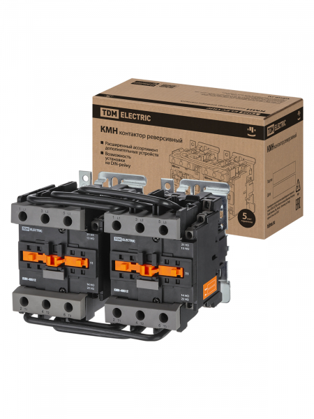 Контактор КМН-39532 реверс 95А 230В/АС3 2НО; 2НЗ TDM