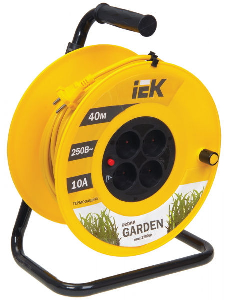 Катушка УК40 с т/з 4 места 2Р/40м 2х1,0 мм2 &quot;Garden&quot;