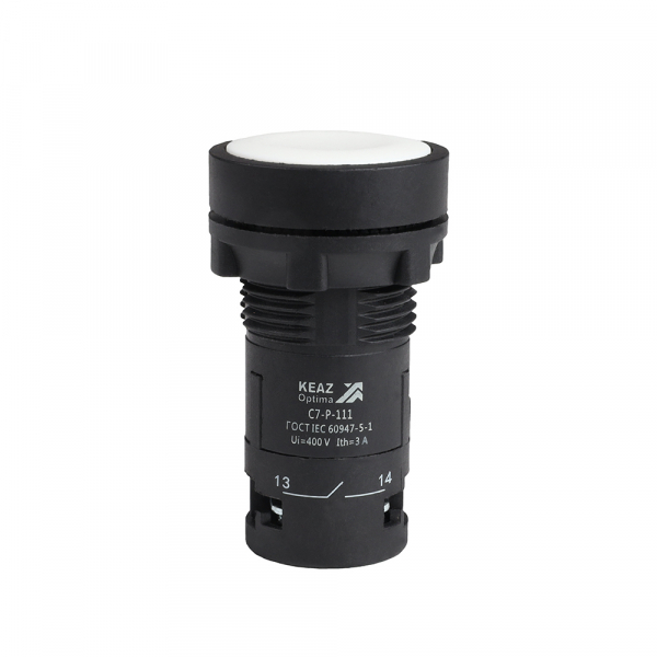 Кнопка OptiSignal Compact D22 С7-P-111 белая 1НО+1НЗ XB7NA15 (кратно 1)