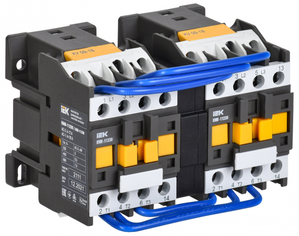 Контактор   12A  400В  2НО КМИ-11230 реверс 12А 400В/АС3 2НО IEK