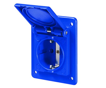 Розетка панельная IP54, с увеличенным фланцем 70x87 DKC