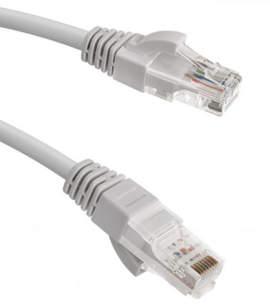 Патч-корд U/UTP, категория 5е, 2xRJ45, неэкранированный, серый, LSZH, 3м WRLine