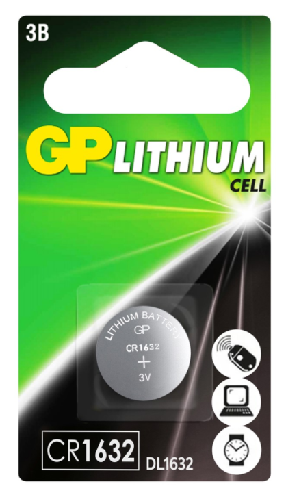 GPЛитиевая дисковая батарейка GP Lithium CR1632 - 1 шт. в блистере