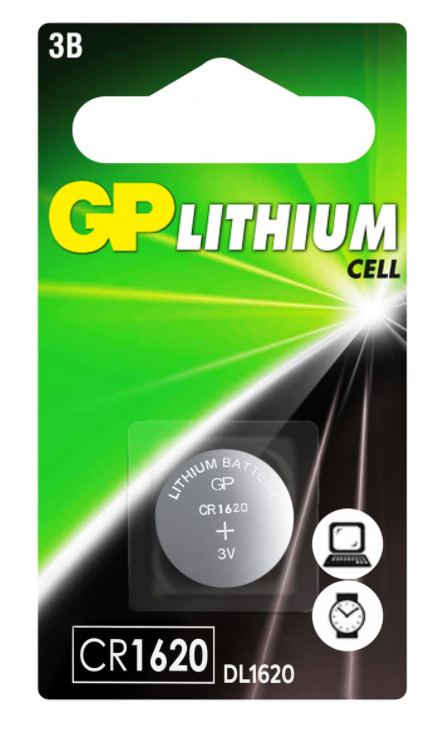 GPЛитиевая дисковая батарейка GP Lithium CR1620 - 1 шт. в блистере