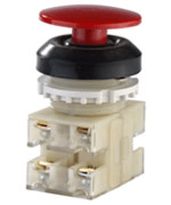 Кнопка Электротехник КЕ-021 У3 исполнение 2, красный, 1з+1р, гриб без фиксации, IP40, 10А, 660В,