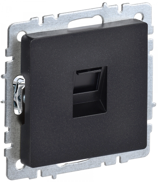 Розетка компьютерная RJ45 категория 6 BRITE ЧЕРНЫЙ РК11-БрЧ IEK