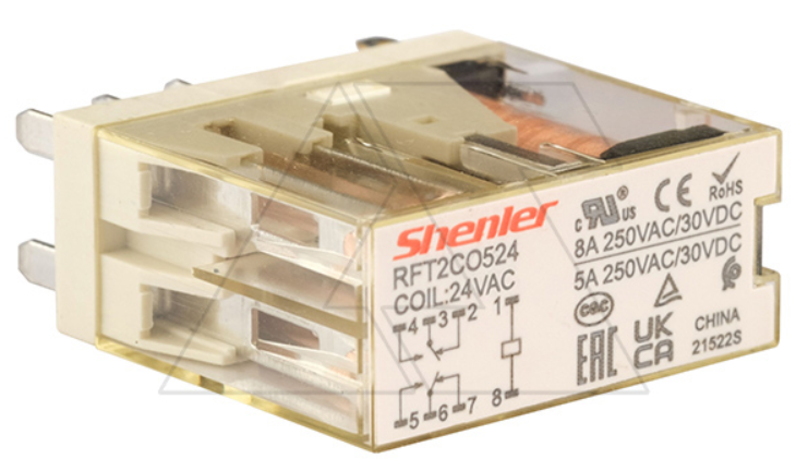 Реле RFT2CO524, 2CO, 8A(250VAC/30VDC), 24VAC