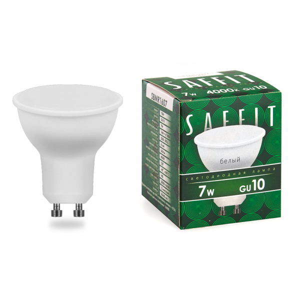 Светодиодная лампа  7Вт 230V GU10 4000K MR16, SBMR1607 SAFFIT