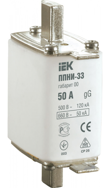 Плавкая вставка предохранитель габарит   00  20А IEK ППНИ-33