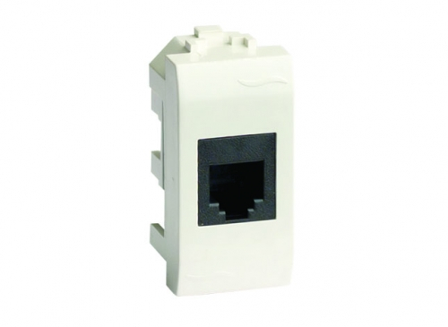 DKC BRAVA Розетка Белый компьютерная RJ45 кат. 6 (8P8C, Hyperline, Dual IDC: 110&Krone) 1 мод 76458B