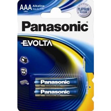 Батарейка AAA Panasonic LR03  EVOIA (EVOLTA)BP2 (кратно 2)