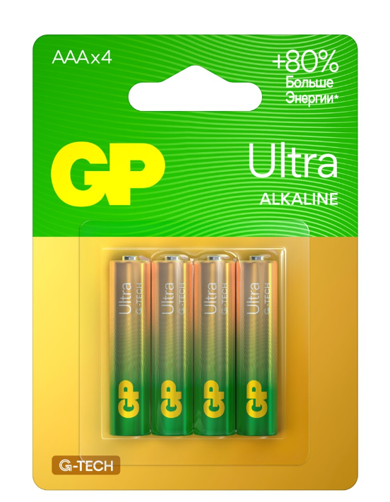 Батарейка AAA GP 24AUA21-2CRSBC4 LR03 40/320 (кратно 4)