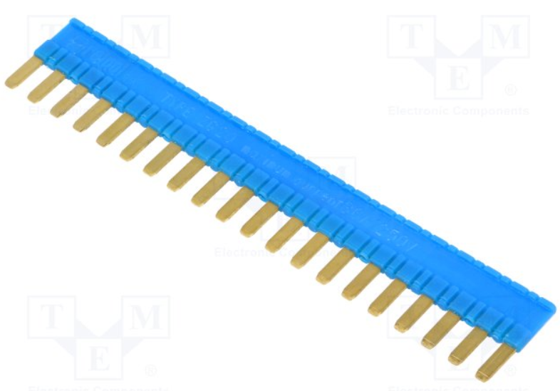 Перемычка гребневая ZG20-3blue, 20P, голубой, для реле PI6, PIR6W, PIR6WВ
