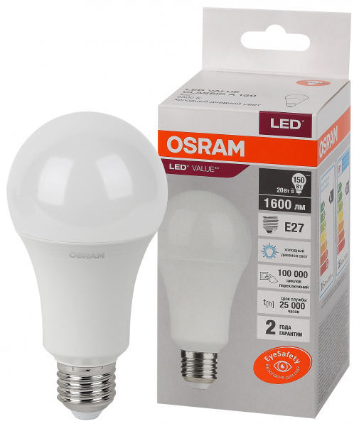 Светодиодная лампа OSRAM LVCLA150 20SW/865 230V E27