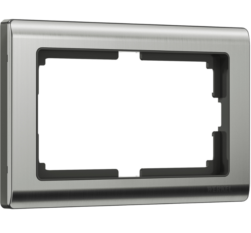 Werkel  Metallic Глянцевый Никель Рамка  для 2-местной розетки  WL02-Frame-01-DBL  a047236