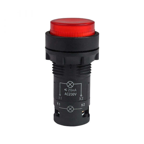 Кнопка с подсветкой OptiSignal Compact D22 С7-PL-M401 красная 1НЗ 230 В AC XB7NW34M2 (кратно 1)