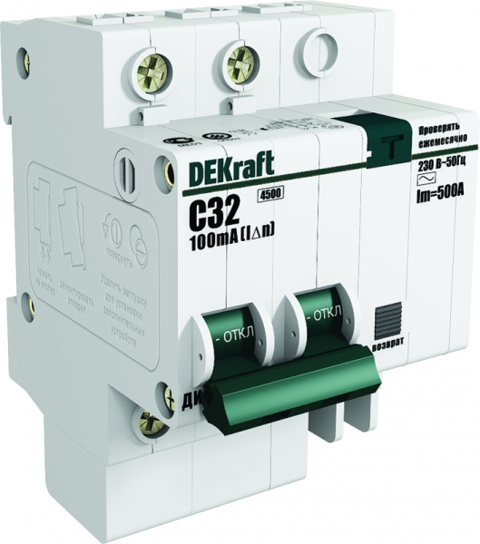 АВДТ со встр. защ. от сверхтоков 1P+N 16А 30мА AC D ДИФ-101 Schneider Electric 15166DEK