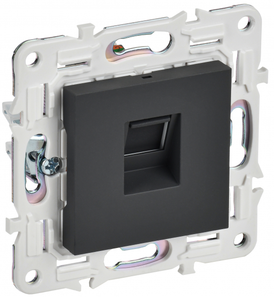 Розетка компьютерная RJ45 категория 5E SKANDY SK-K01G ГРАФИТ IEK
