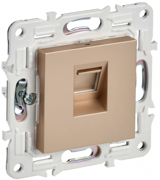 Розетка компьютерная RJ45 категория 5E SKANDY SK-K01Sa ПЕСОЧНЫЙ IEK