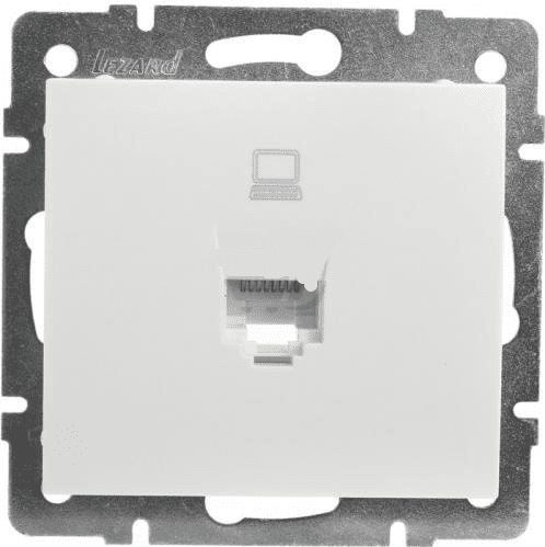 Розетка механизм компьютерная LEZARD RAIN Белый скрытая установка 703-0288-139