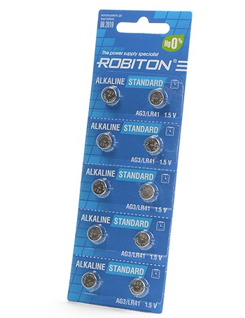 Батарейка &quot;таблетка&quot; ROBITON STANDARD AG3 BL10 (кратно 10)