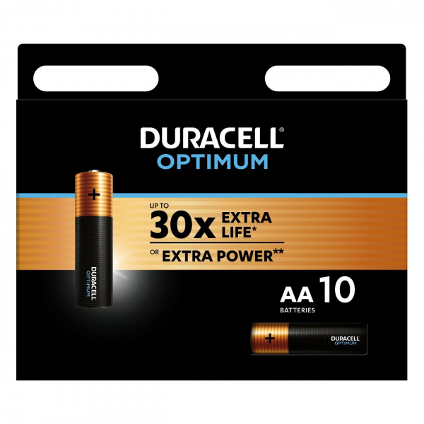 Элемент питания Duracell 5014071 АА алкалиновые 1,5v 10 шт. LR6-10BL Optimum (кратно 10)