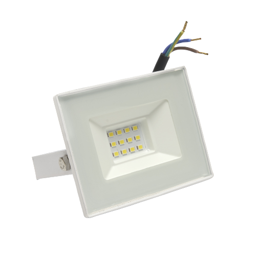 Прожектор светодиодный 2835SMD, 10W 6400K  AC220V/50Hz IP65, белый в компактном корпусе, SFL90-10