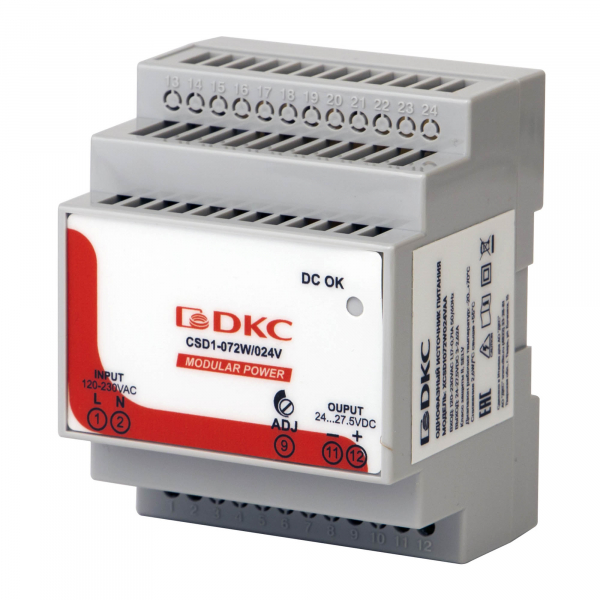 Источник питания ДКС MODULAR POWER, 1p, 72Вт ,3А, 24В