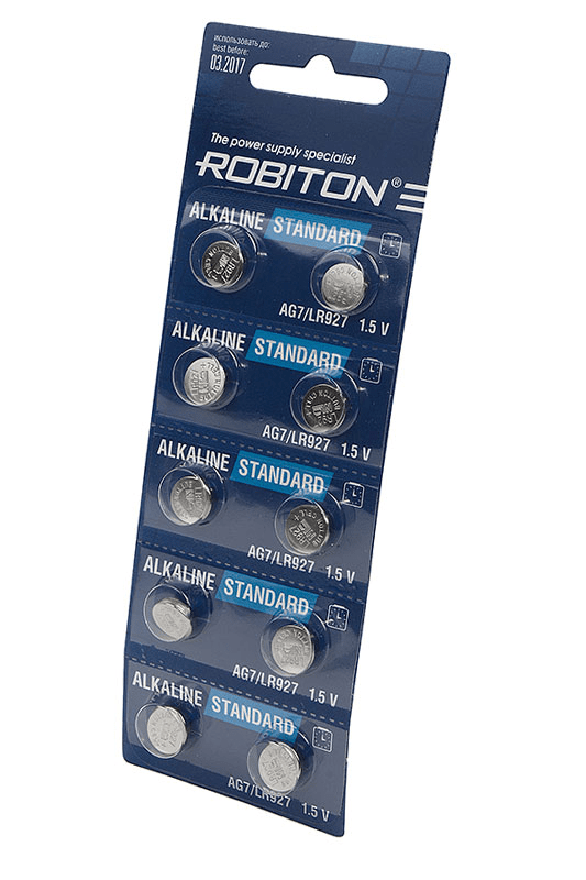 Батарейка &quot;таблетка&quot; ROBITON STANDARD AG7 BL10 (кратно 10)