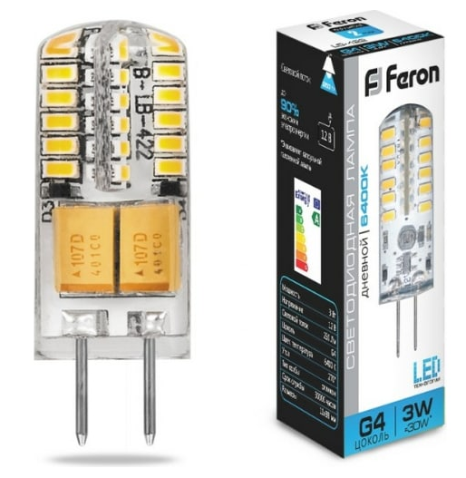 Светодиодная лампа Feron G4 LB-422 3Вт 6400K