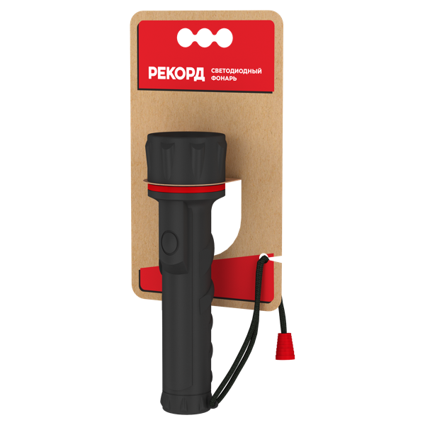 Фонарь светодиодный Рекорд ММ-0203 2хR6 3LED резиновый