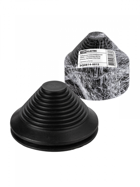 Кабельный ввод мембранный КВМП-1 (Пирамидка 80/70), резина, RAL9005, IP54 TDM