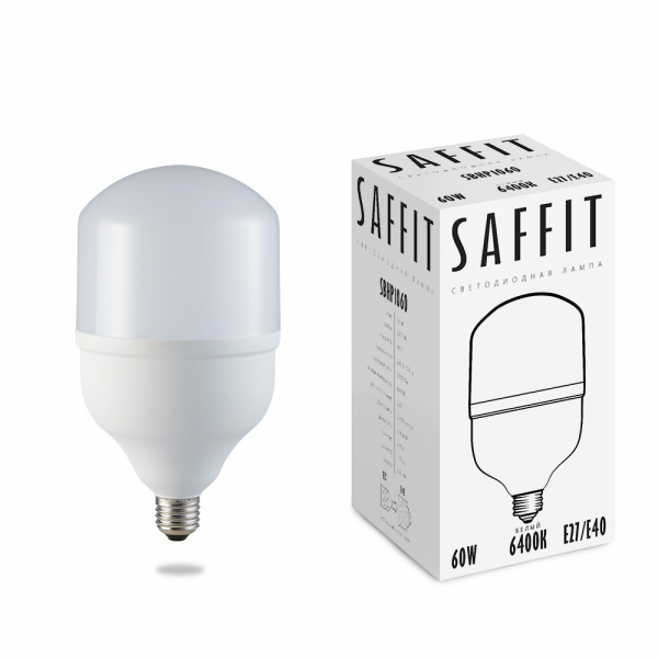 Светодиодная лампа  60Вт 230В 6400K E27-E40 SAFFIT