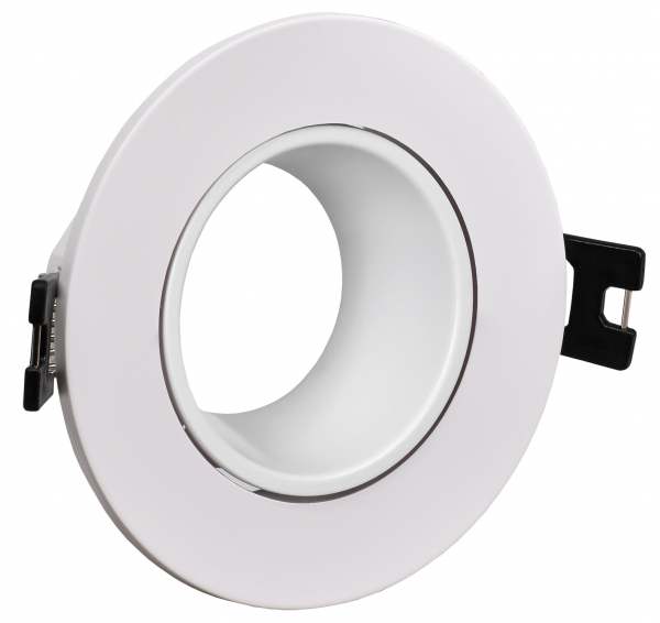 Светильник точечный IEK 4104 встраиваемый MR16 GU5.3 круг пласт. белый  Размер 90x90x29 Врезное отверстие  D80